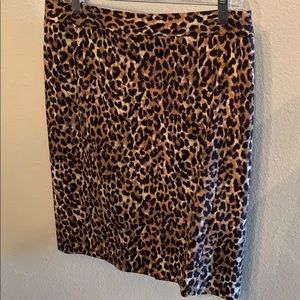 Leopard pencil skirt